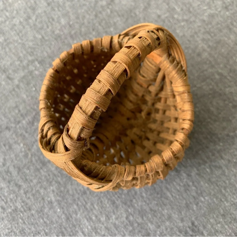 Splint Oak Basket Antique Buttocks Primitive Gathering Farmhouse Farm Split
